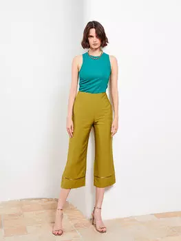 Прямые женские капри стандартной посадки с высокой талией LCW Vision