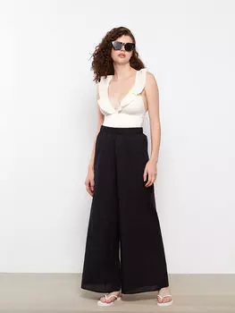 Прямые женские пляжные брюки с эластичной резинкой на талии LCW Dream