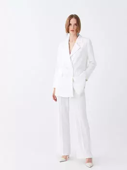 Прямые женские вечерние брюки стандартного кроя с эластичной резинкой на талии LCWAIKIKI Classic