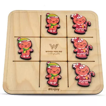 Пряники | Крестики-нолики | Игра-головоломка «Крестики-нолики» Wood You Do