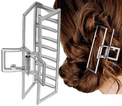 Пряжка Большая металлическая прямоугольная заколка Inna