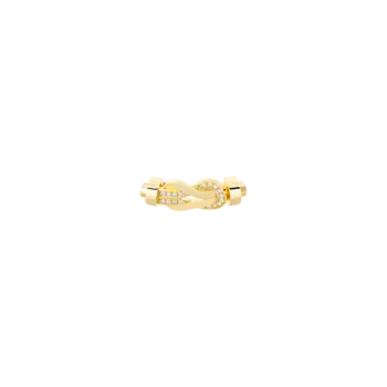 Пряжка chance infinie из желтого золота с бриллиантами, модель среднего размера FRED