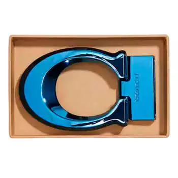 Пряжка для ремня Coach Outlet Boxed Sculpted Signature, синий