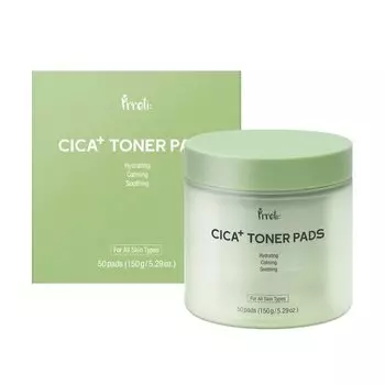 PRRETI Cica+ Toner Pads тонизирующие диски для лица с пептидами 50 шт.