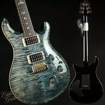 PRS Custom 24 Piezo — выцветший китовый синий Custom 24 Piezo - Faded Whale Blue