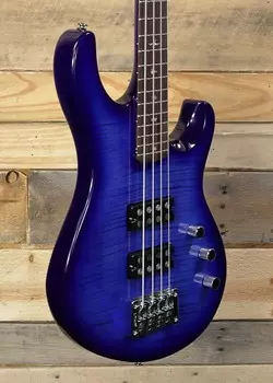 PRS Kingfisher 4-String Bass Faded Blue Wrap Around Burst с сумкой для переноски Kingfisher 4-String Bass w/ Gigbag