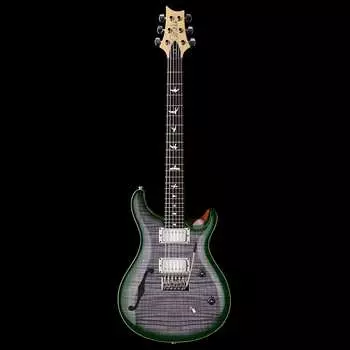 PRS Limited Run CE-24 Semi Hollow with Bird Inlays, Ebony Fingerboard, Flame Top, звукосниматели 57/08 — Faded Grey Black Green Burst [ПРЕДЗАКАЗ]