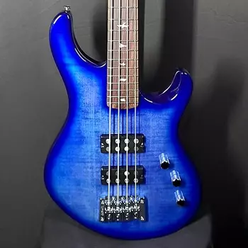 PRS Paul Reed Smith Kingfisher 4-струнная бас-гитара с кленовым шпоном Faded Blue Wrap Around Burst #332 Paul Reed Smith Kingfisher 4-String Bass Guitar w/ Maple Veneer Faded Blue Wrap Around Burst #332