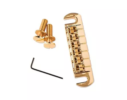 PRS Регулируемый стоптейл-бридж с шипами Gold Adjustable Stoptail Bridge with Studs