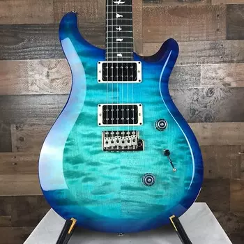 PRS S2 Custom 24 C&amp;M Exclusive Makena Blue Quilt Top с сумкой для переноски, бесплатная доставка, 583