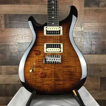 PRS SE Custom 24 Left-Handed w/Gig Bag, Black Gold Burst Free Ship, 444