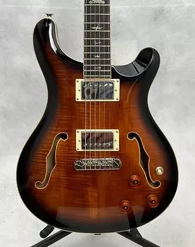 PRS SE Hollowbody II Piezo Electric Guitar - Black Gold Burst с футляром