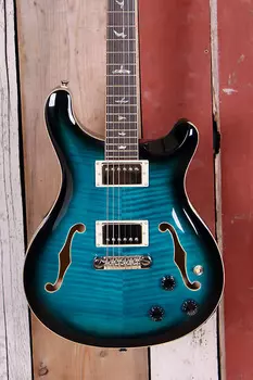 PRS SE Hollowbody II Piezo - Peacock Blue Burst