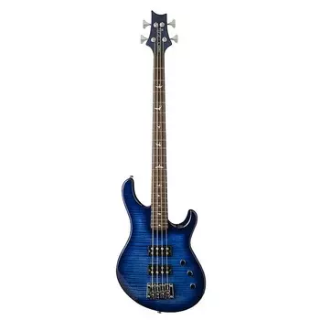 PRS SE Kingfisher Bass 2021 - выцветшая синяя обертка вокруг взрыва
