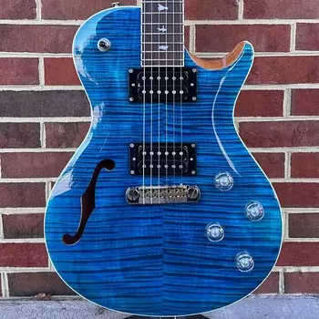 PRS SE Zach Myers Singlecut Semi-Hollow, Myers Blue, сумка для переноски
