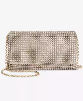 Prudence Small Diamond Mesh Crossbody I.N.C. International Concepts, золотой