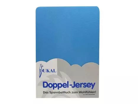 Пружинная простыня: цвет - синий океан, размер - 120-130х220 см DUKAL