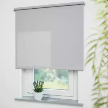 Пружинная рулонная штора Liedeco «Uni», светозащитная, свободно висящая, полупрозрачная, цвет hellgrau