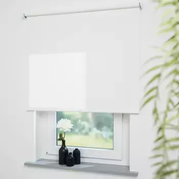 Пружинная рулонная штора Liedeco «Uni», светозащитная, свободно висящая, полупрозрачная, белый