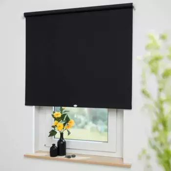 Пружинная рулонная штора Liedeco «Uni», затемнение, с отверстием, свободно висящая, стержень рулонной шторы 36 мм, сильная пружина, цвет schwarz + Bitte auswhlen