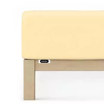 Пружинный лист джерси с эластаном Schlafgut, желтый