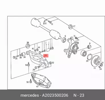 Пружинный рычаг MB W202/210 MERCEDES-BENZ A202 350 02 06