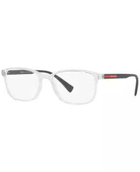 PS 04IV Мужские прямоугольные очки PRADA LINEA ROSSA