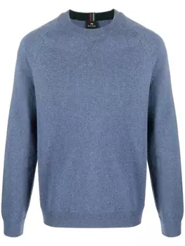 PS Paul Smith джемпер из шерсти мериноса с круглым вырезом, синий