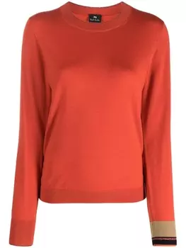 PS Paul Smith fine-knit wool-blend jumper, оранжевый