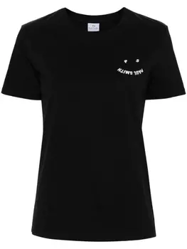 PS Paul Smith футболка Happy из органического хлопка, черный