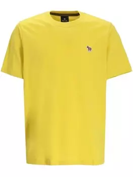 PS Paul Smith футболка из органического хлопка с логотипом «Зебра», желтый