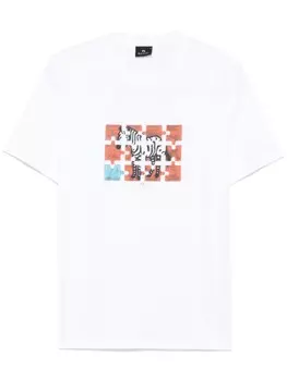 PS Paul Smith футболка Jigsaw Zebra, белый