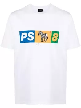 PS Paul Smith футболка с декором Zebra, белый