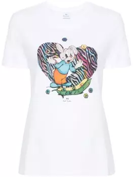 PS Paul Smith футболка с графичным принтом, белый