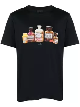 PS Paul Smith футболка с принтом, синий