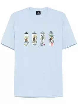 PS Paul Smith футболка с принтом Spray Cans, синий