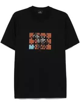 PS Paul Smith футболка с принтом Zebra Jigsaw, черный