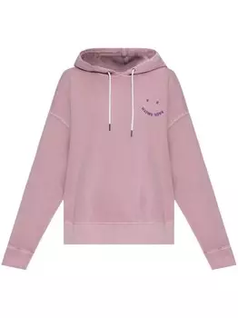 PS Paul Smith хлопковая толстовка с капюшоном и вышитым логотипом, розовый