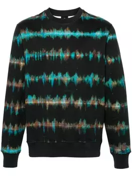 PS Paul Smith хлопковая толстовка с принтом «шибори», черный