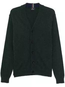 PS Paul Smith кардиган из шерсти мериноса, зеленый