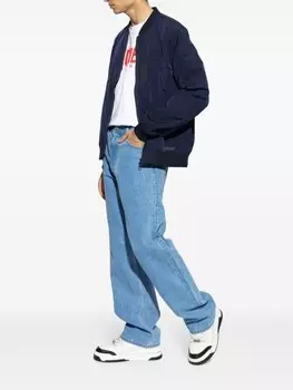 PS Paul Smith куртка-бомбер на молнии с аппликацией, синий