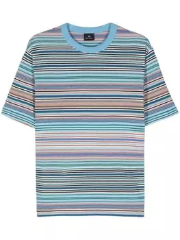 PS Paul Smith полосатая футболка из органического хлопка, синий