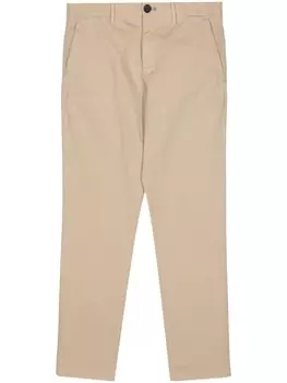 PS Paul Smith прямые брюки с вышитым логотипом, нейтральный цвет