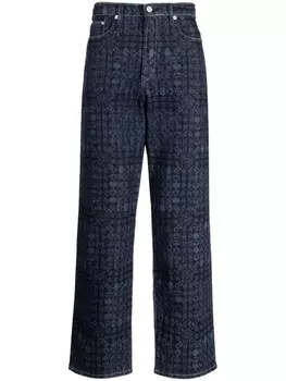 PS Paul Smith прямые джинсы с принтом Laser, синий