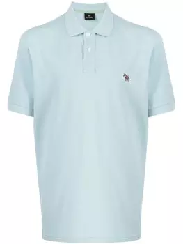PS Paul Smith рубашка поло из органического хлопка с вышитым логотипом, синий
