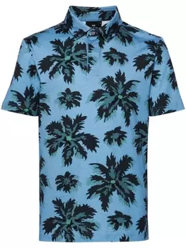 PS Paul Smith рубашка поло с цветочным принтом, синий