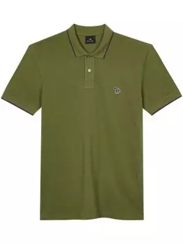 PS Paul Smith рубашка поло с нашивкой-логотипом, зеленый