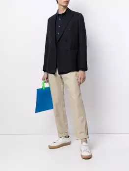 PS Paul Smith рубашка с нашивкой, синий