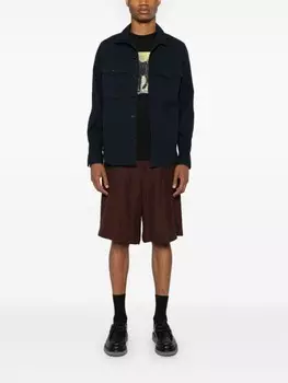 PS Paul Smith рубашка с воротником-стойкой, синий