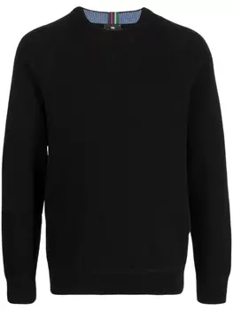 PS Paul Smith шерстяной джемпер с отделкой Artist Stripe, черный